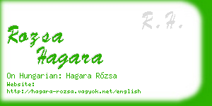 rozsa hagara business card